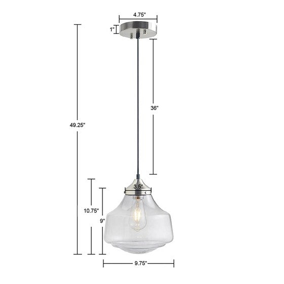 Elm Bell Shaped Glass Pendant Lamp-Letifly Lights and Decor