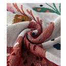 Large Rectangle Floral Fringed Throw Blanket