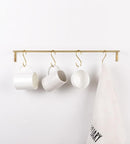 Gold Tone Metal Wall Rail Minimalist Design