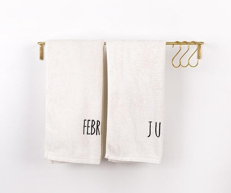 Gold Tone Metal Wall Rail Minimalist Design