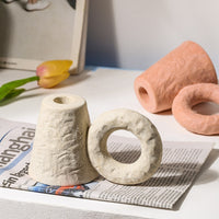 Ceramic Pastel Candle Holder Figurines