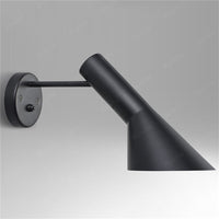 tilted aluminum black white modern wall lamp