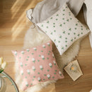Square Cotton Embroidered Floral Pattern Pillow Cover