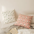 Square Cotton Embroidered Floral Pattern Pillow Cover
