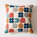 square polyester cotton woven embroidery colorful pattern cushion cover