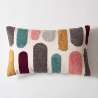 square polyester cotton woven embroidery colorful pattern cushion cover