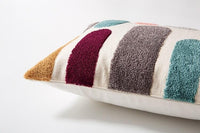 square polyester cotton woven embroidery colorful pattern cushion cover