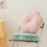 flower shaped colorful velvet cushion pillow