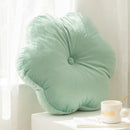 flower shaped green velvet cushion pillow