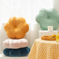 flower shaped colorful velvet cushion pillow