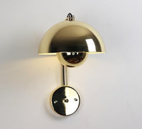 verner panton Round gold Metal Wall Lamp Flowerpot Metal LED Wall Lamp VP8 LED light