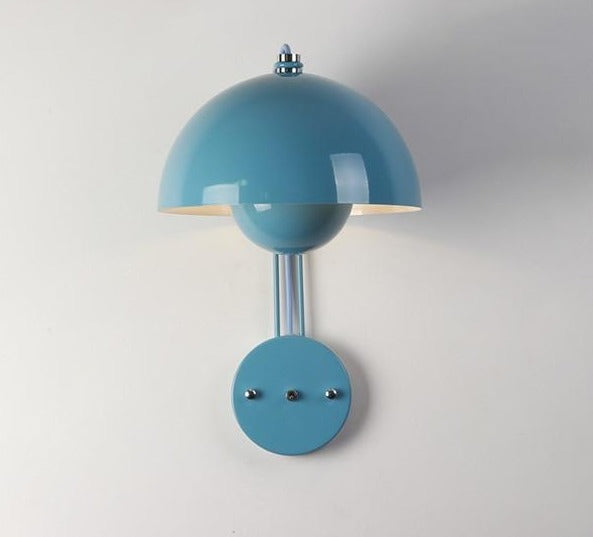 verner panton Round blue Metal Wall Lamp Flowerpot Metal LED Wall Lamp VP8 LED light Flowerpot Metal LED Wall Lamp VP8 LED light
