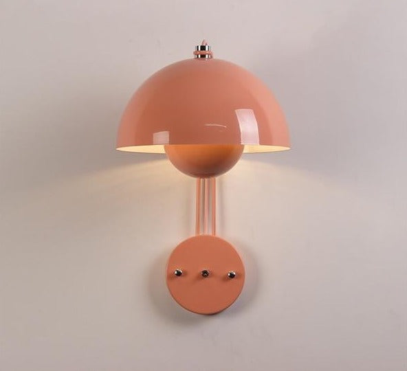 verner panton Round fushia Metal Wall Lamp Flowerpot Metal LED Wall Lamp VP8 LED light