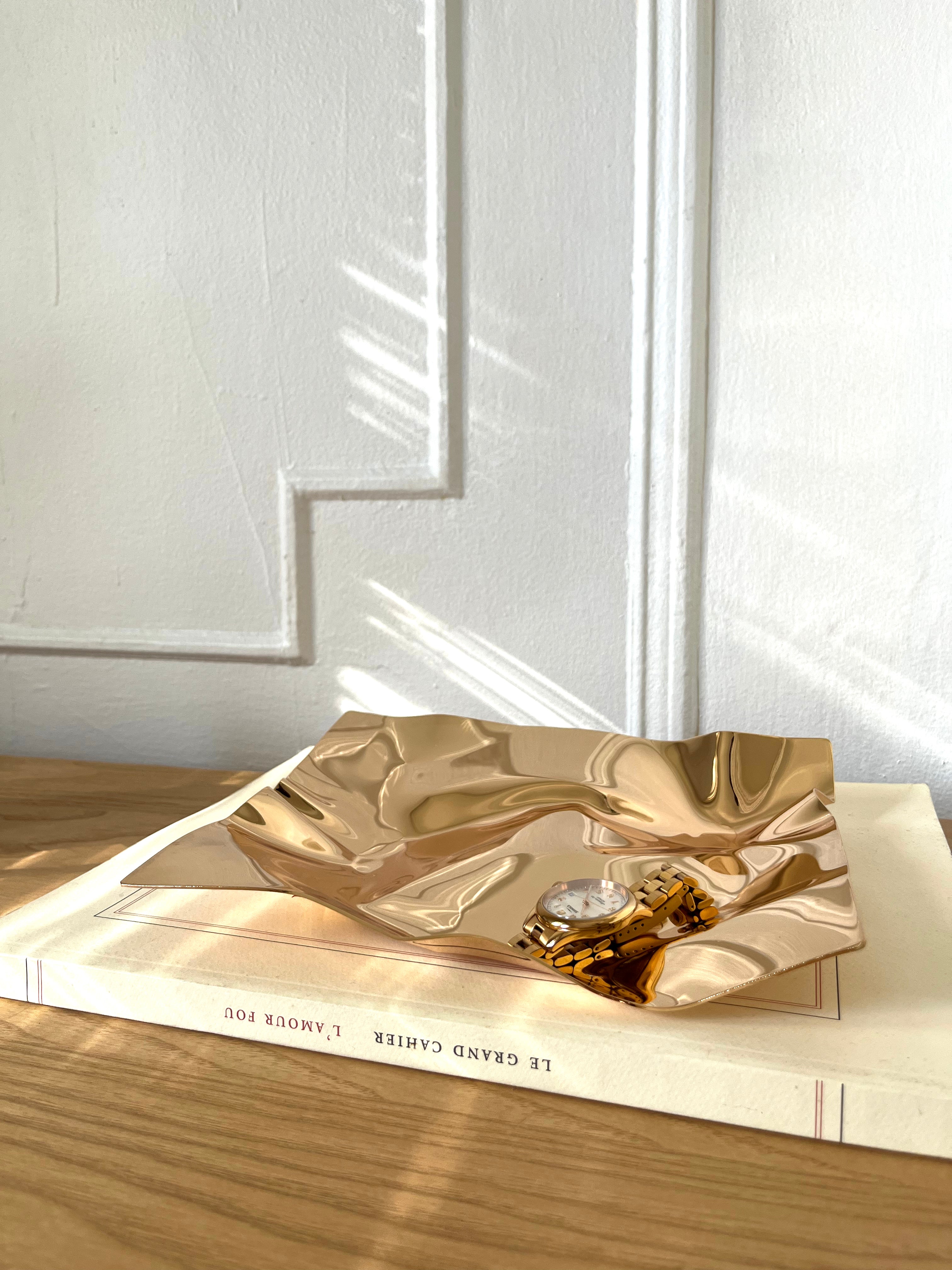 Foil Wrap Whimsical Stainless Steel Tray-Letifly Lights and Decor