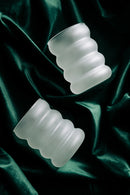 Modern Ripple Glass Frosted Water Transparent Cup 