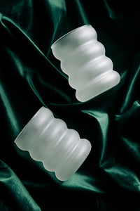 Modern Ripple Glass Frosted Water Transparent Cup 