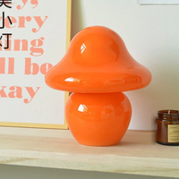 Vintage Glass Night Lamp Mushroom Shape