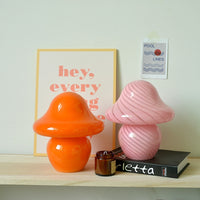 Vintage Glass Night Lamp Mushroom Shape