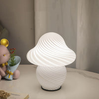 Vintage Glass Night Lamp Mushroom Shape