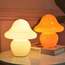 Vintage Glass Night Lamp Mushroom Shape