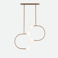 Gemini Brass Pendant Ceiling light-Letifly Lights and Decor