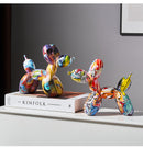 Graffiti Balloon Dog Resin Statue-Letifly Lights and Decor