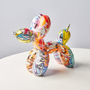 Graffiti Balloon Dog Resin Statue-Letifly Lights and Decor