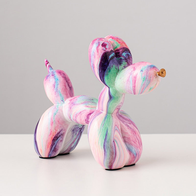 Graffiti Balloon Dog Resin Statue-Letifly Lights and Decor