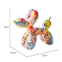 Graffiti Balloon Dog Resin Statue-Letifly Lights and Decor