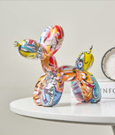 Graffiti Balloon Dog Resin Statue-Letifly Lights and Decor