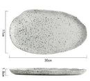 High quality ceramic plates and bowls with granite texture