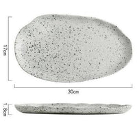 High quality ceramic plates and bowls with granite texture