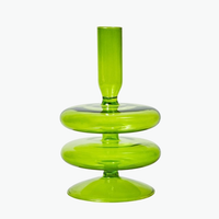 Green Grass Glass Candle Holders-Letifly Lights and Decor