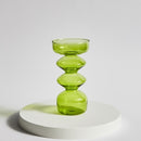 Green Grass Glass Candle Holders-Letifly Lights and Decor