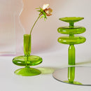 Green Grass Glass Candle Holders-Letifly Lights and Decor