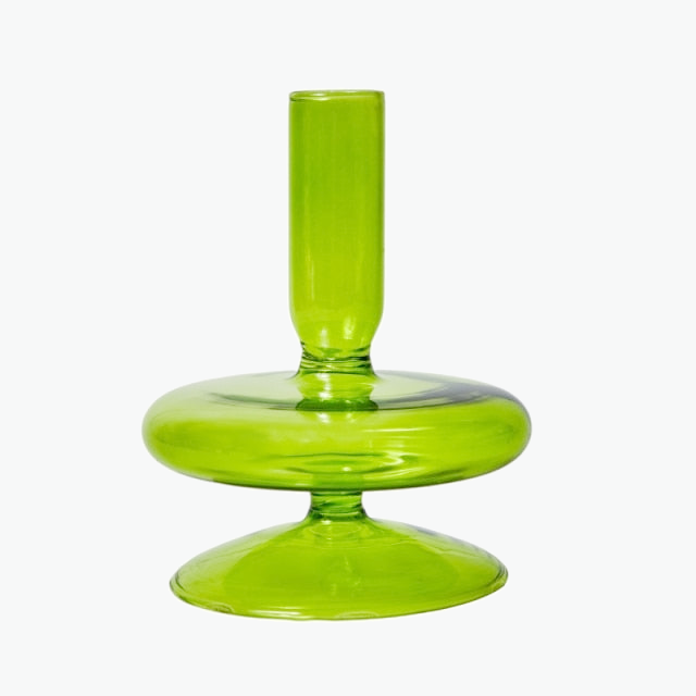 Green Grass Glass Candle Holders-Letifly Lights and Decor