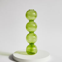 Green Grass Glass Candle Holders-Letifly Lights and Decor