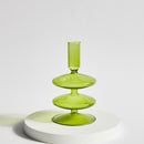 Green Grass Glass Candle Holders-Letifly Lights and Decor