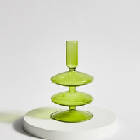 Green Grass Glass Candle Holders-Letifly Lights and Decor