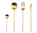 Modern Minimalist Stainless Steel Flatware Gold