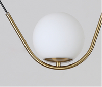Glass Stone Double Line Pendant Lamp