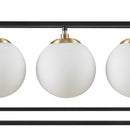 Helena Frosted Glass Globe Linear Chandelier-Letifly Lights and Decor