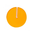 Acrylic Glass Round Rich Colored Tint Non Slip Coaster Orange 1pc