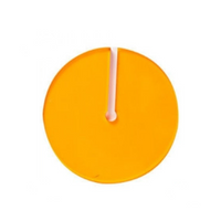 Acrylic Glass Round Rich Colored Tint Non Slip Coaster Orange 1pc
