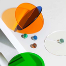 Acrylic Glass Round Rich Colored Tint Non Slip Coaster