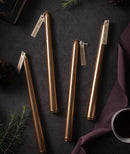Metallic finish candle holiday Christmas Thanksgiving decoration