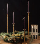 Metallic finish candle holiday Christmas Thanksgiving decoration