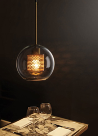 Honeycomb Glass & Metal Pendant Light-Letifly Lights and Decor
