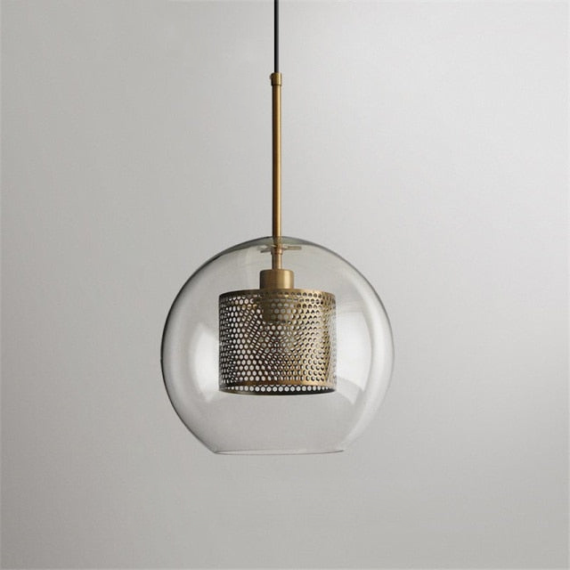 Honeycomb Glass & Metal Pendant Light-Letifly Lights and Decor