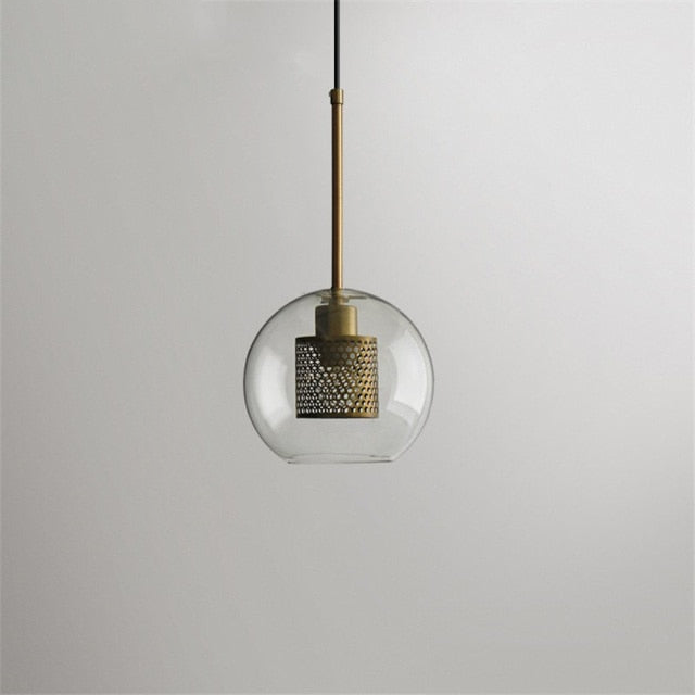 Honeycomb Glass & Metal Pendant Light-Letifly Lights and Decor